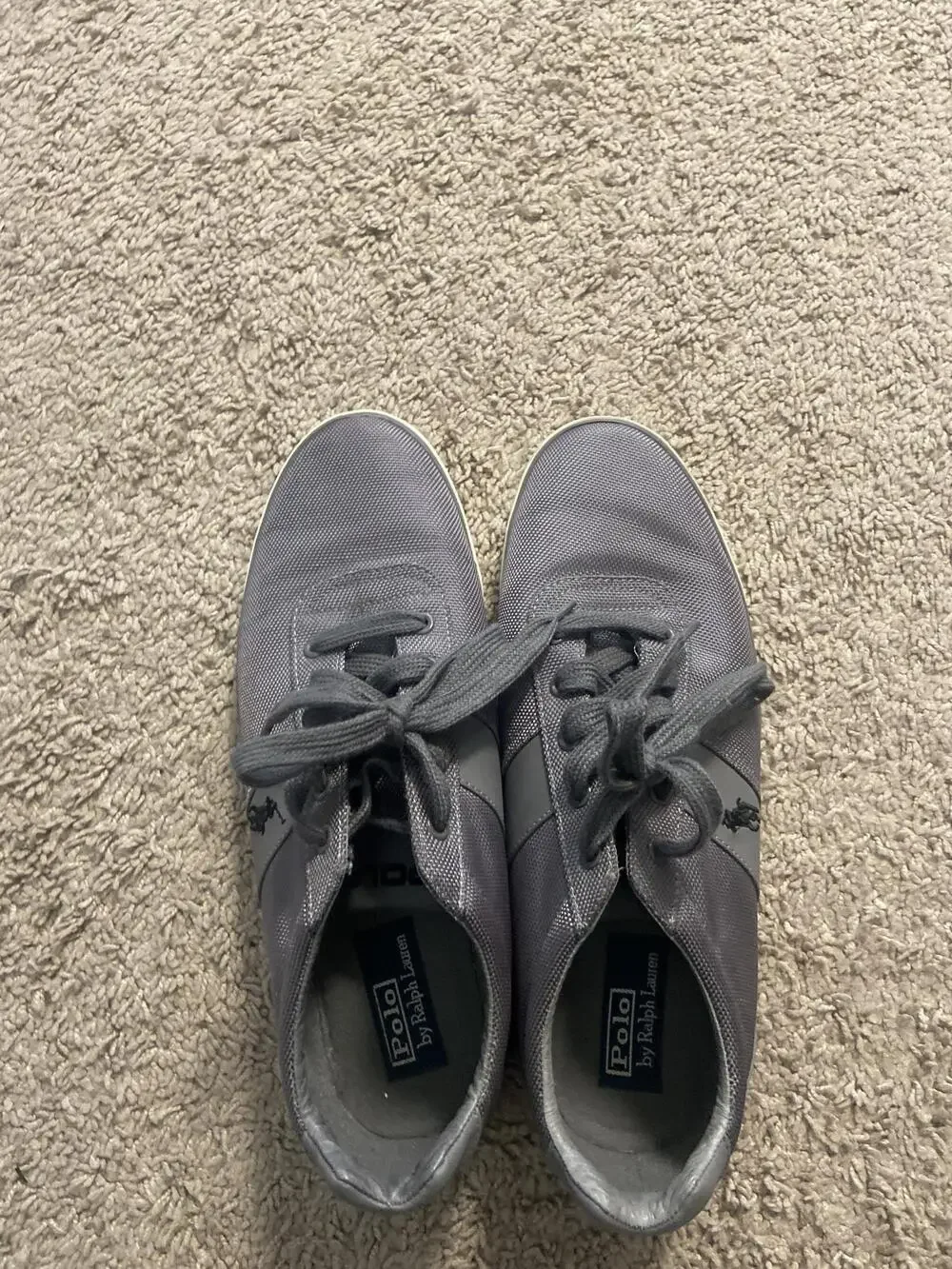 Polo Ralph Lauren Shoes Mens Size 12 Gray Hanford-NE Low Top Casual Sneakers